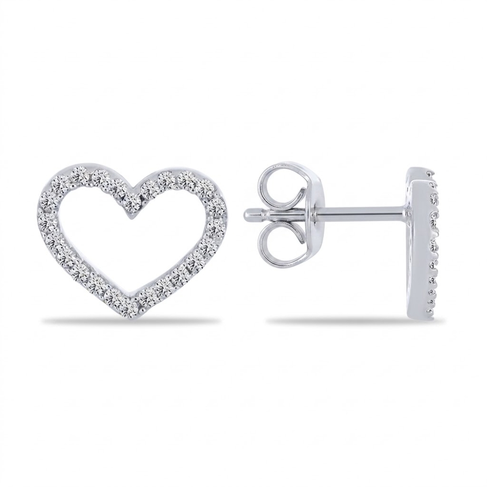 Cercei din argint cu Cubic Zirconia Incolor