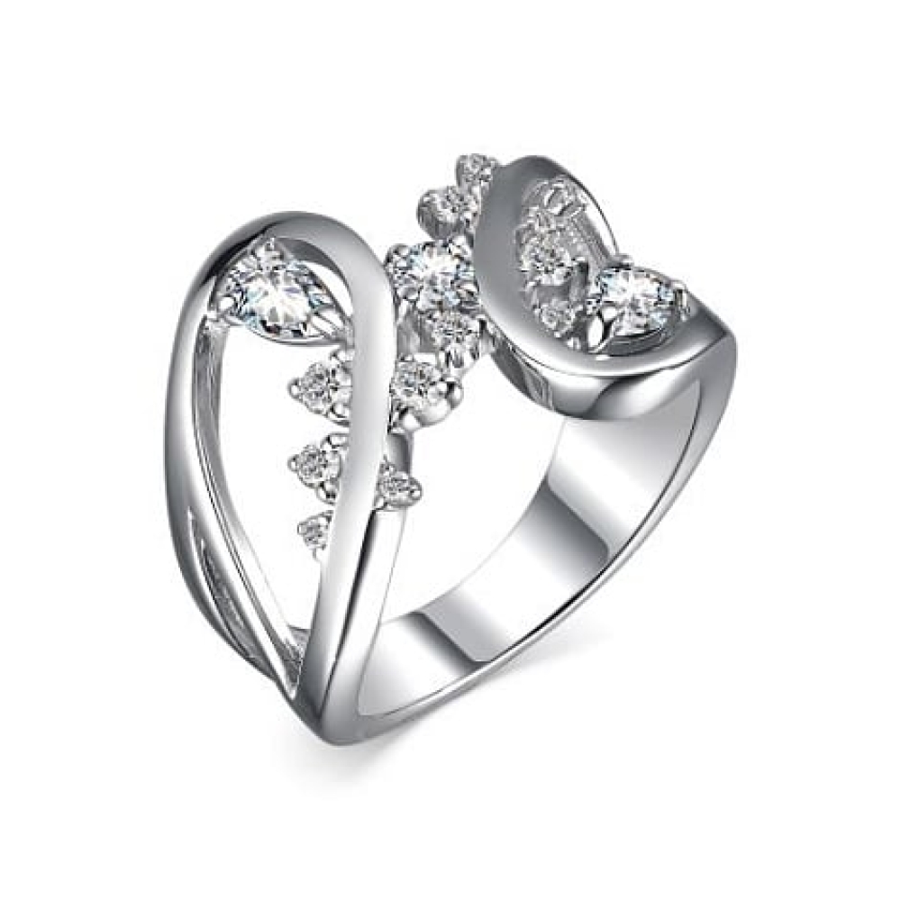 Inel din argint  cu pietre Cubic Zirconia Incolor