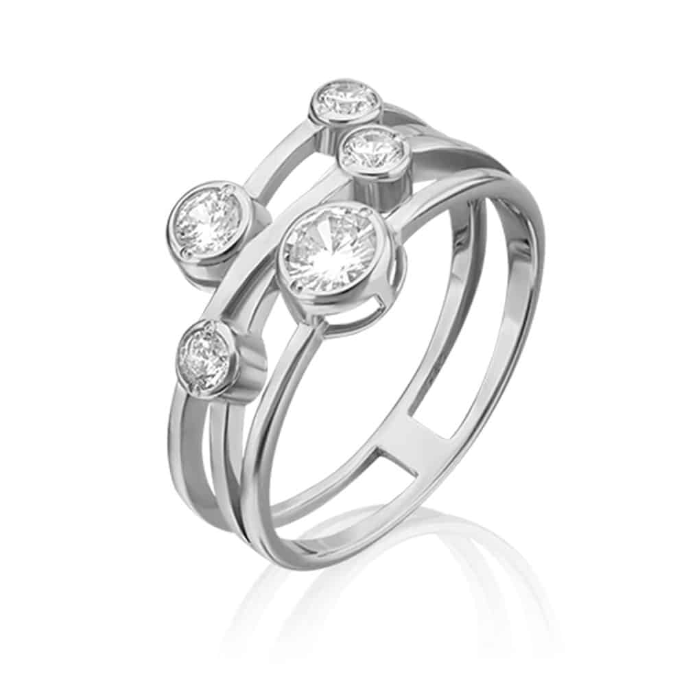 Inel din argint  cu pietre Cubic Zirconia Incolor