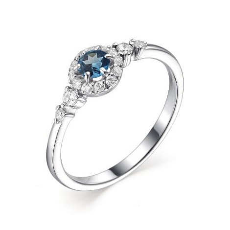 Inel din argint  cu pietre Cubic Zirconia Incolor, Topaz London