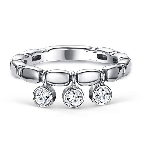 Inel din argint  cu pietre Cubic Zirconia Incolor