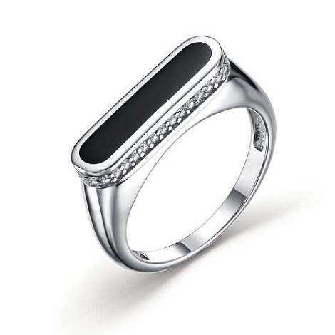 Inel din argint  cu pietre Cubic Zirconia Incolor, Emailare