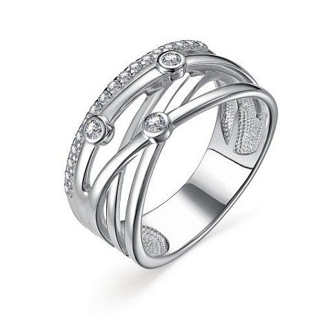 Inel din argint  cu pietre Cubic Zirconia Incolor