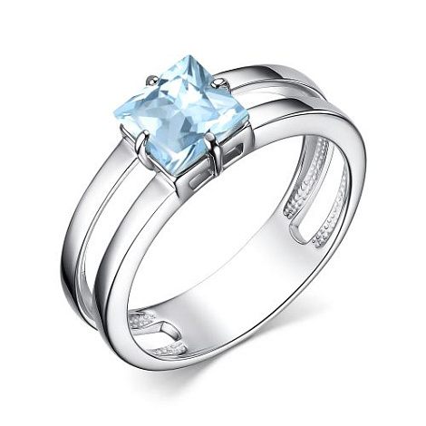 Inel din argint  cu pietre Topaz albastru