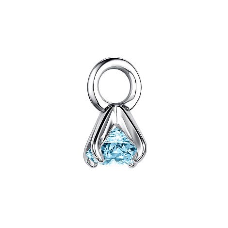 Cercei Suspendați din argint  cu pietre Cubic Zirconia Albastru