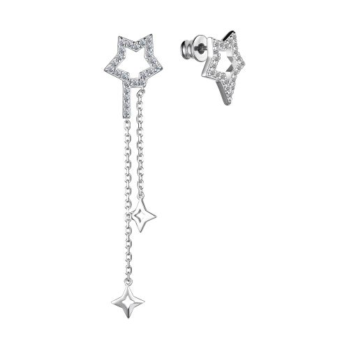 Cercei Pusete din argint  cu pietre Cubic Zirconia Incolor