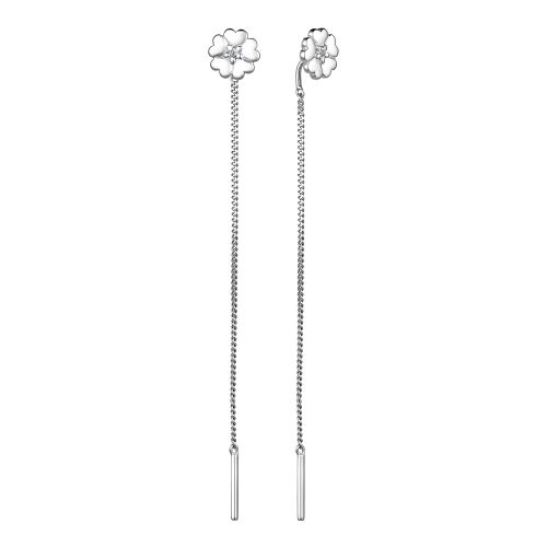 Cercei Lanț din argint  cu pietre Cubic Zirconia Incolor