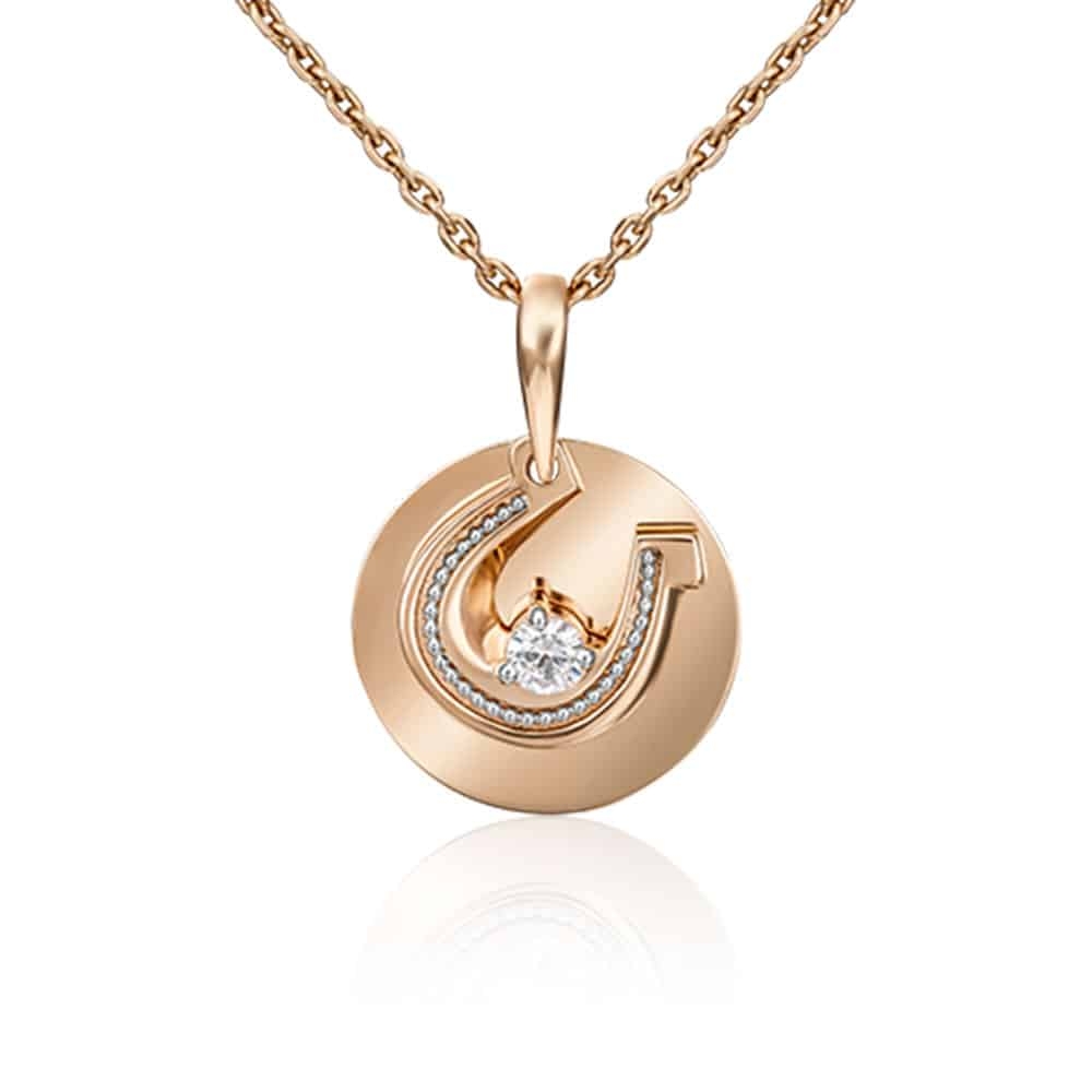 Pandantiv din aur  cu pietre Cubic Zirconia Incolor