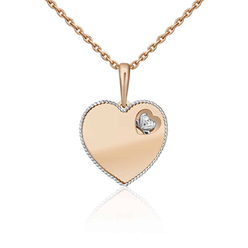 Pandantiv din aur  cu pietre Cubic Zirconia Incolor