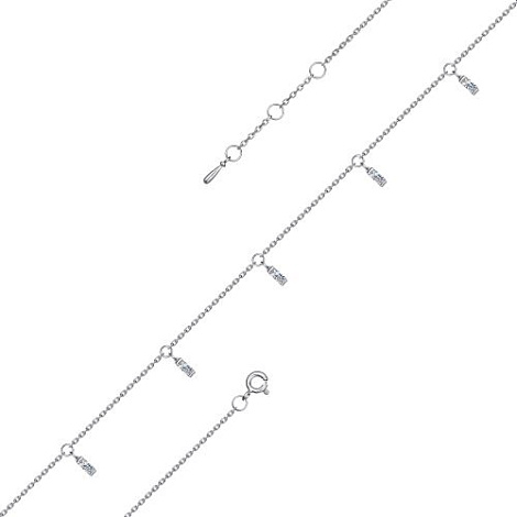 Brățară p/u Picior din argint  cu pietre Cubic Zirconia Incolor