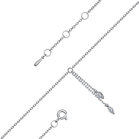 Brățară p/u Picior din argint  cu pietre Cubic Zirconia Incolor