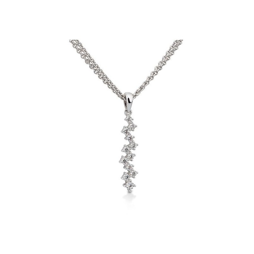 Cercei din aur galben cu pietre Diamant