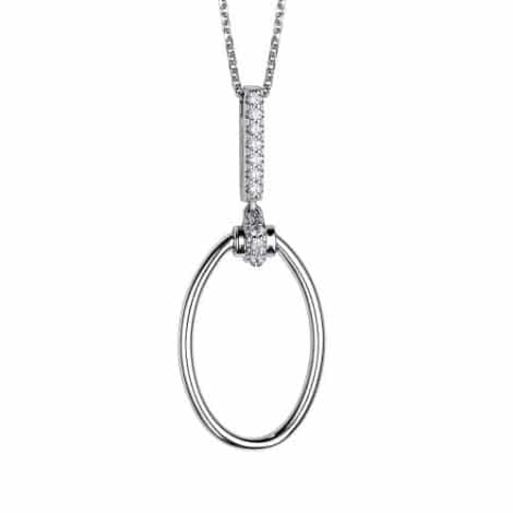 Colier din argint  cu pietre Cubic Zirconia Incolor