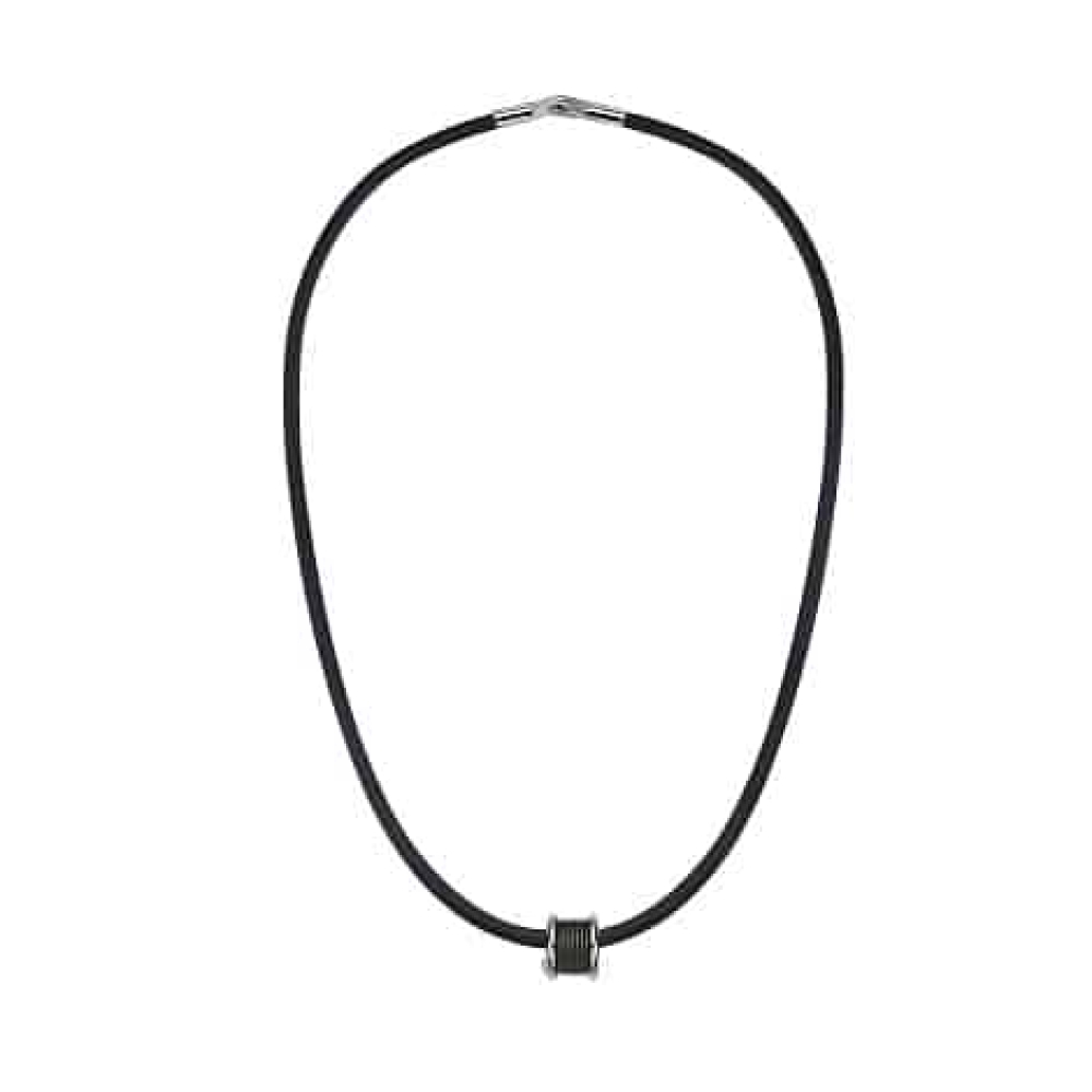 Colier din argint  cu pietre Diamant, Cauciuc