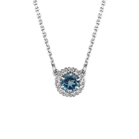 Colier din argint  cu pietre Cubic Zirconia Incolor, Topaz London