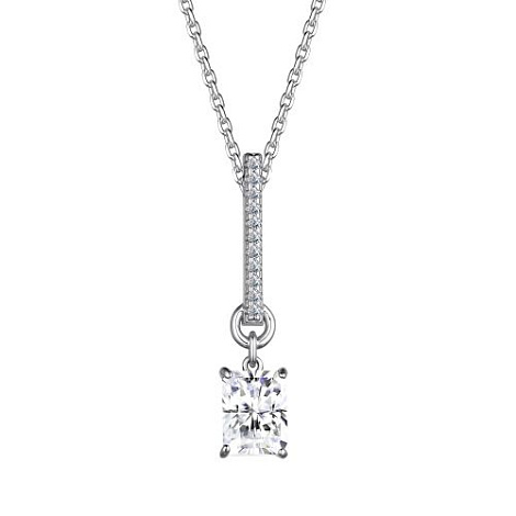 Colier din argint  cu pietre Cubic Zirconia Incolor, Cristal de munte