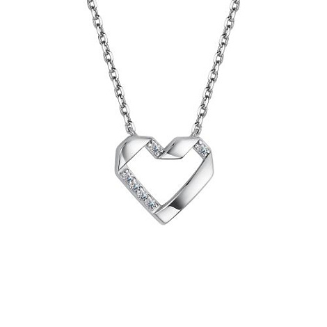 Colier din argint  cu pietre Cubic Zirconia Incolor