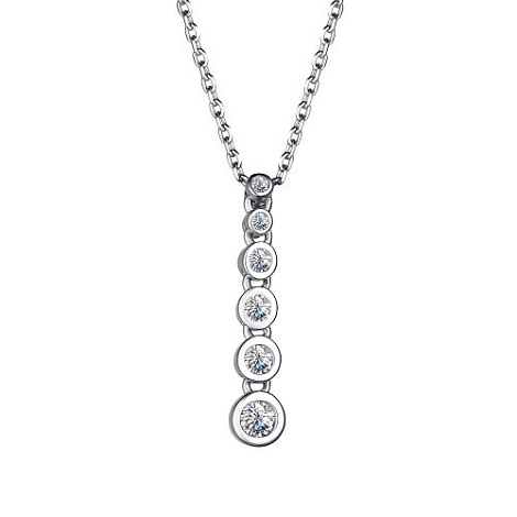 Colier din argint  cu pietre Cubic Zirconia Incolor