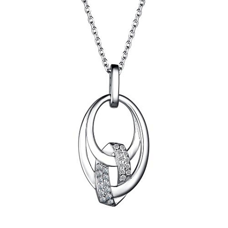 Colier din argint  cu pietre Cubic Zirconia Incolor