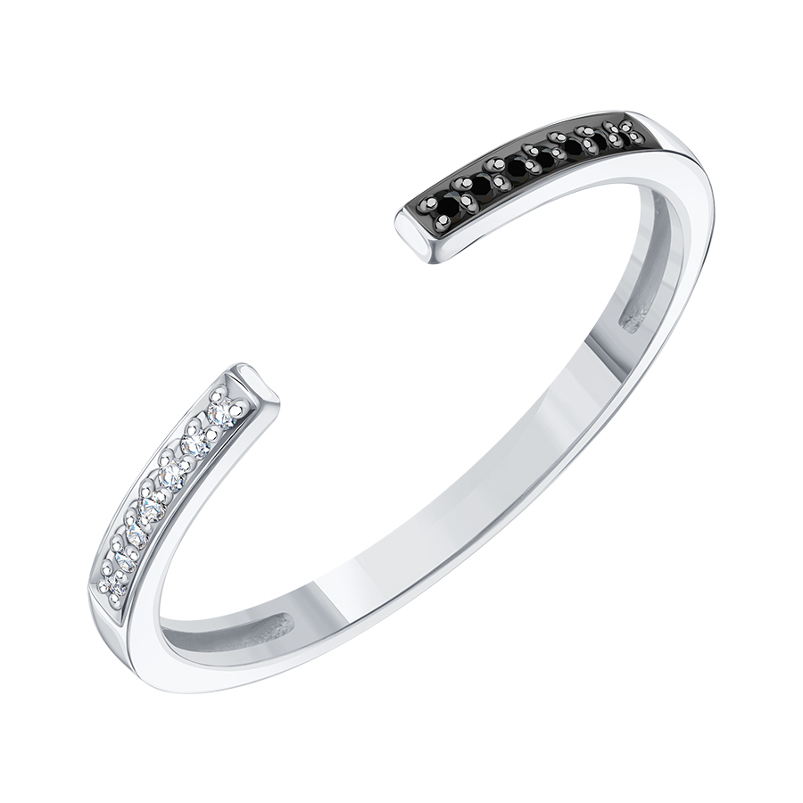 Inel din aur alb cu pietre Diamant, Diamant negru