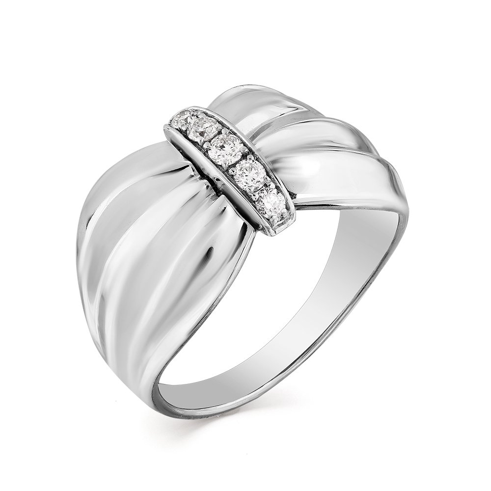 Inel din aur alb cu pietre Diamant