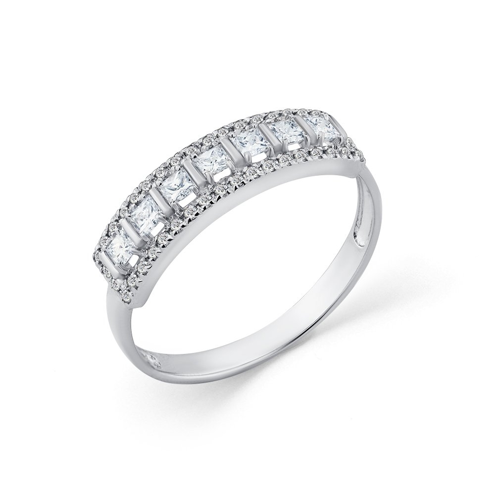Inel din aur alb cu pietre Diamant