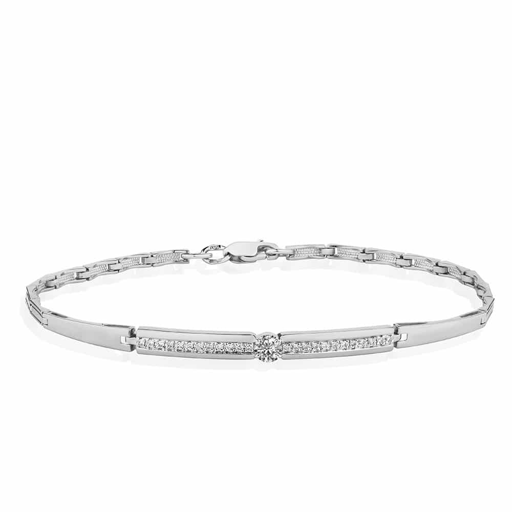 Brățară din aur alb cu pietre Diamant