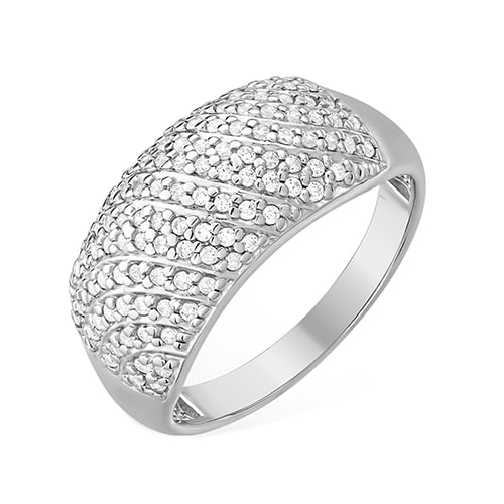 Inel din argint  cu pietre Cubic Zirconia Incolor