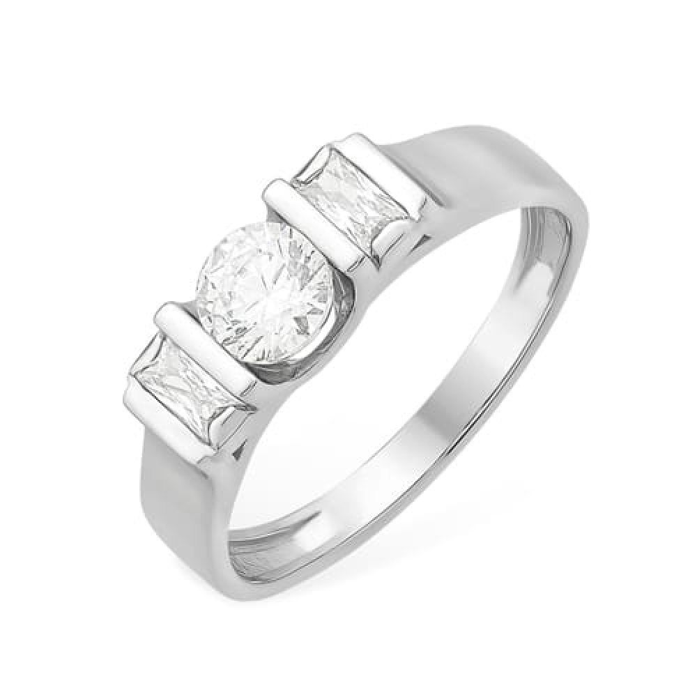 Inel din argint  cu pietre Cubic Zirconia Incolor