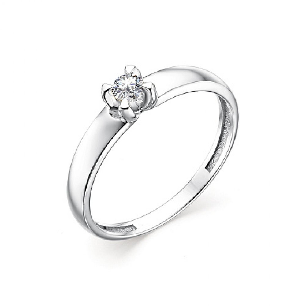 Inel din aur alb cu pietre Diamant