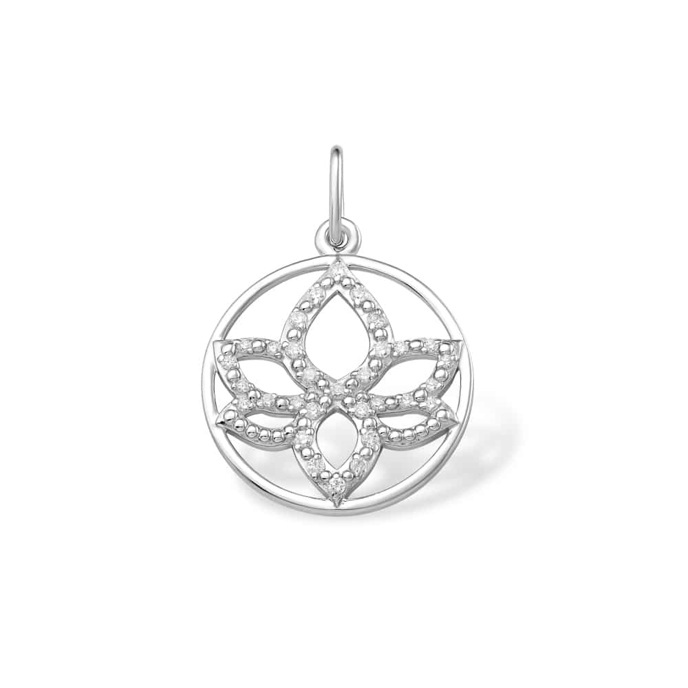 Pandantiv din argint  cu pietre Cubic Zirconia Incolor