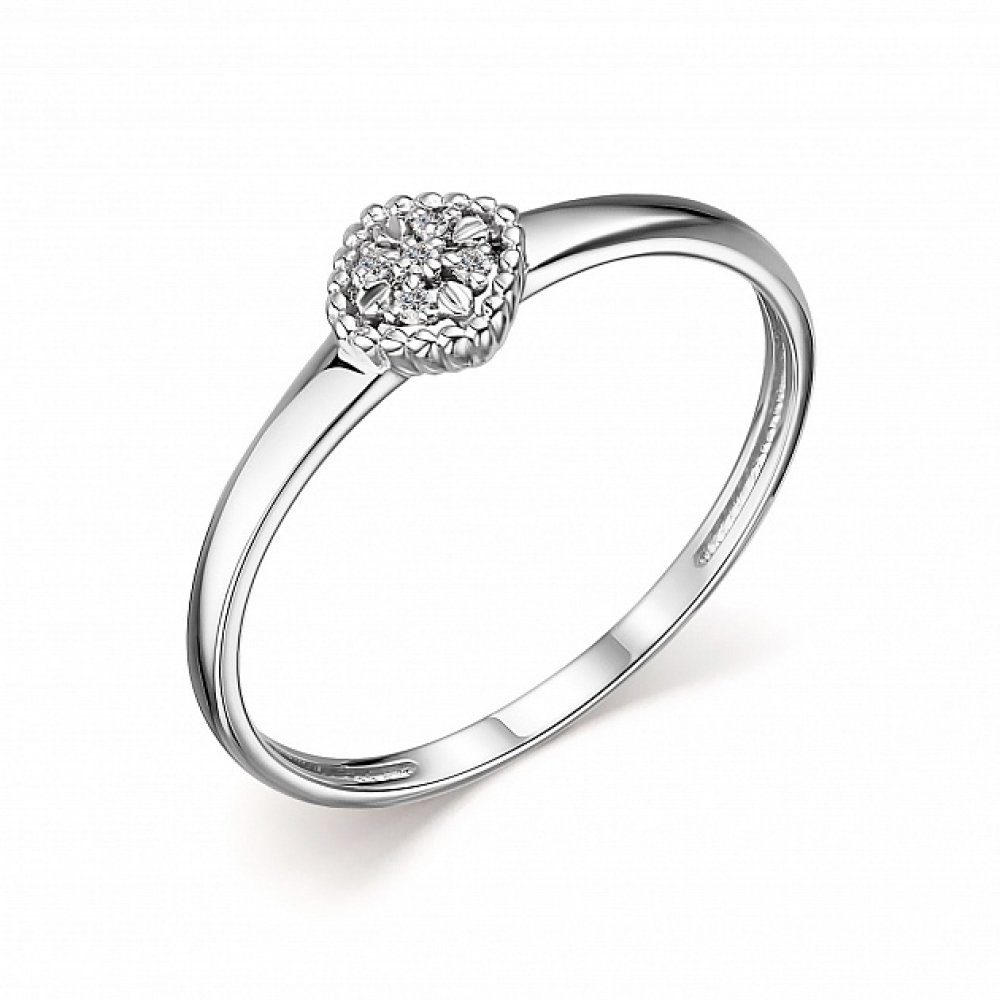 Inel din aur alb cu pietre Diamant