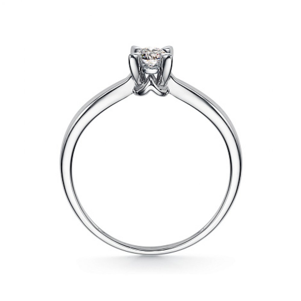 Inel din aur alb cu pietre Diamant
