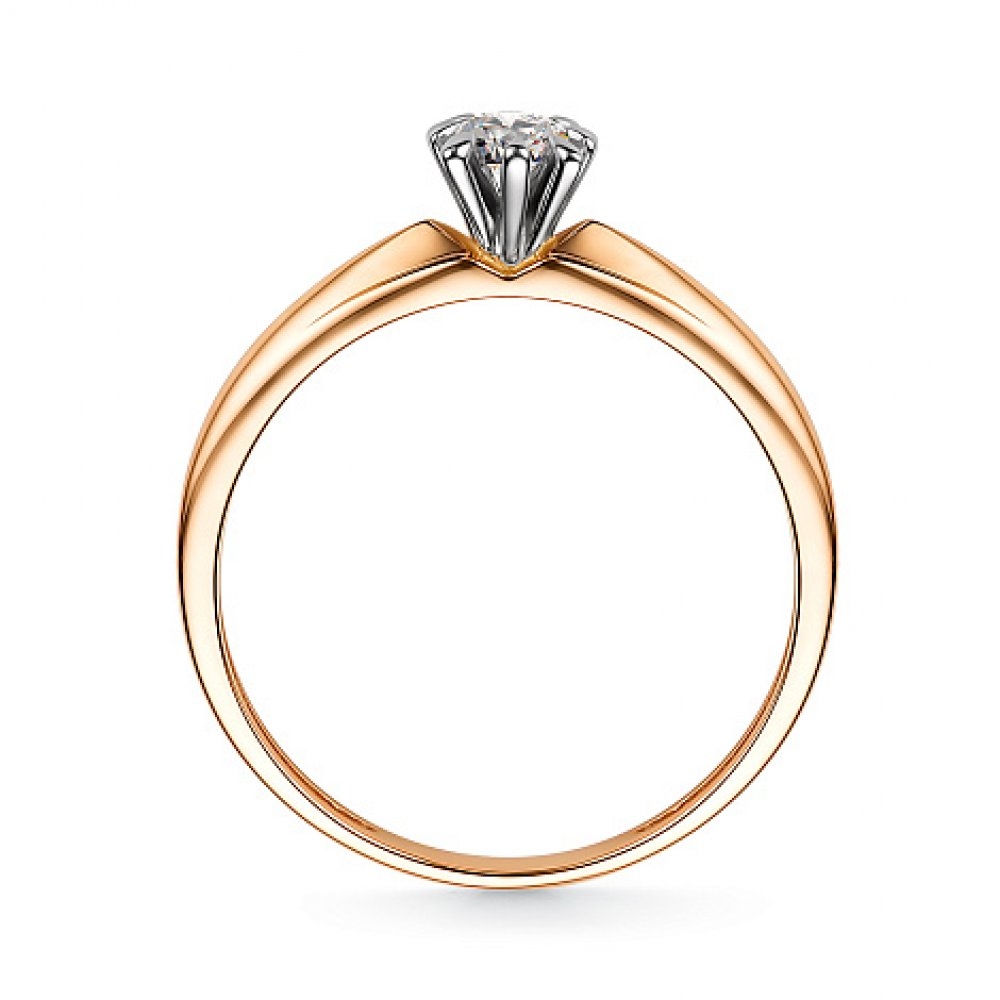 Inel din aur roz cu pietre Diamant