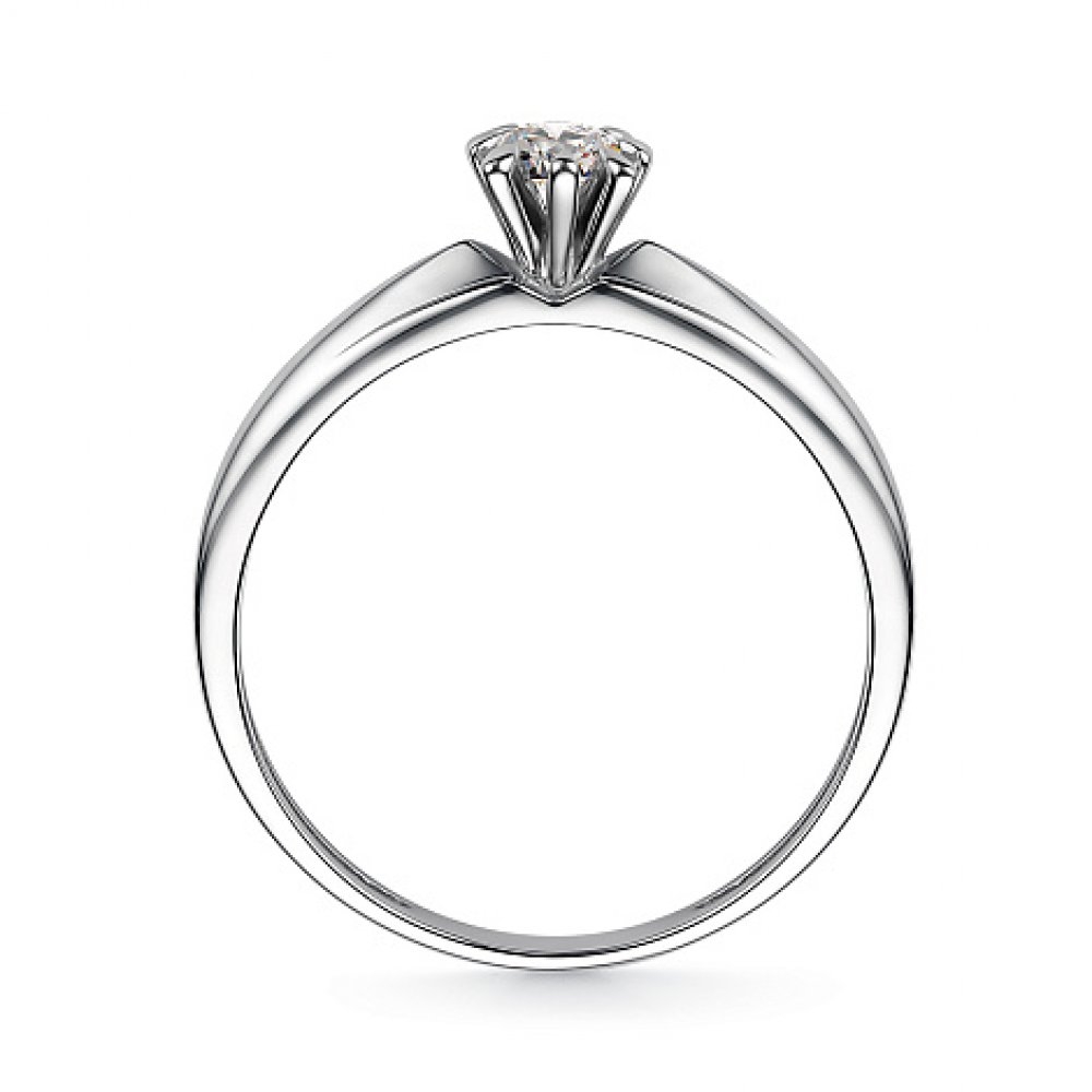Inel din aur alb cu pietre Diamant
