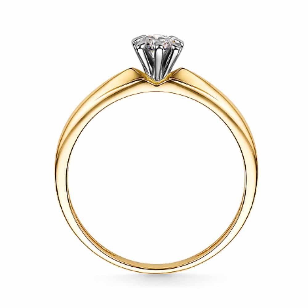 Inel din aur galben cu pietre Diamant