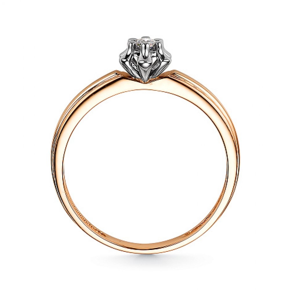 Inel din aur roz cu pietre Diamant