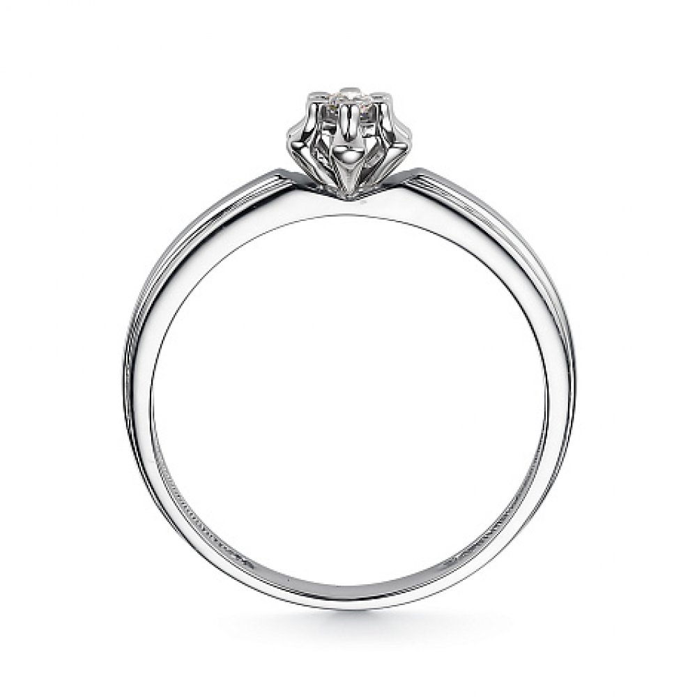 Inel din aur alb cu pietre Diamant