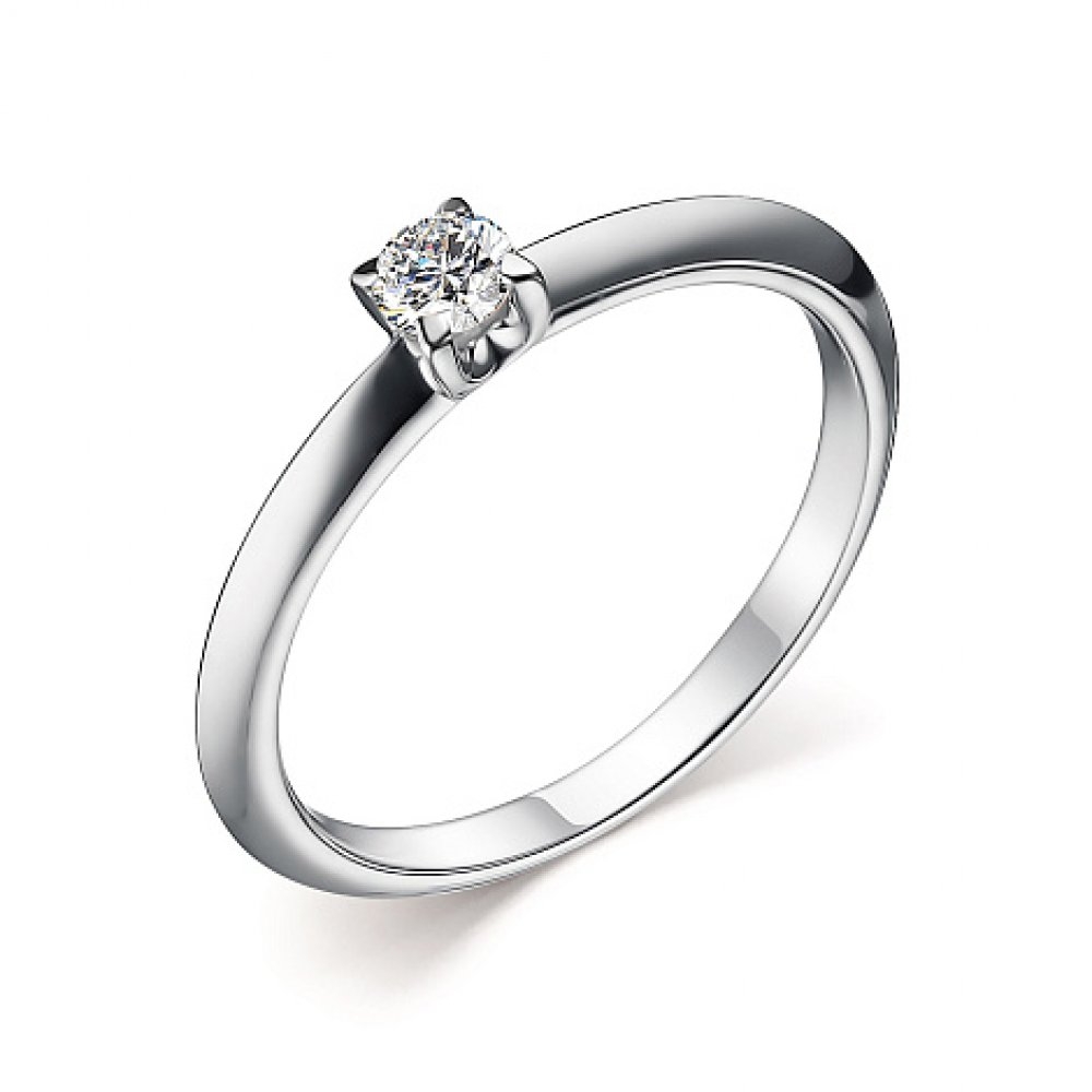 Inel din aur alb cu pietre Diamant