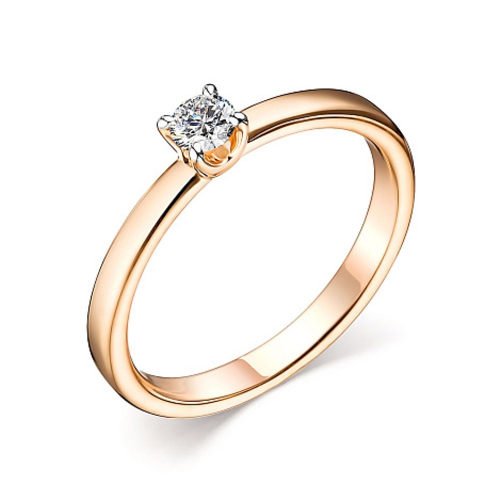 Inel din aur roz cu pietre Diamant