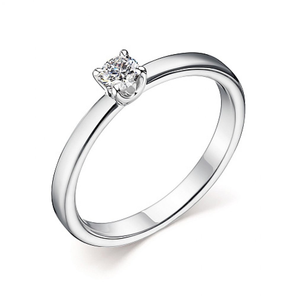 Inel din aur alb cu pietre Diamant