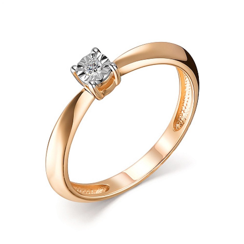 Inel din aur roz cu pietre Diamant