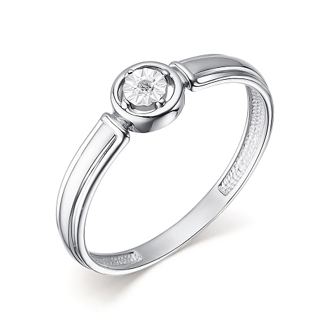 Inel din aur alb cu pietre Diamant