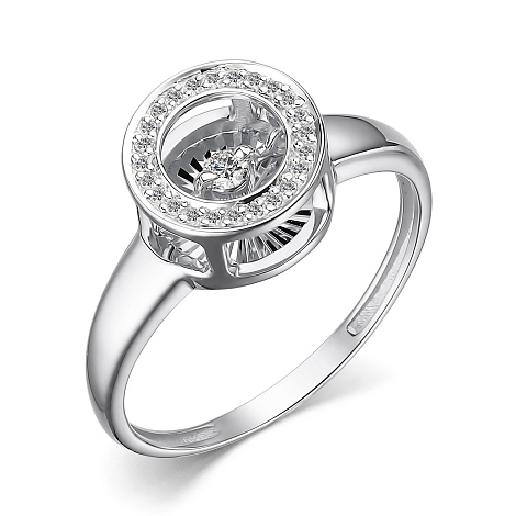 Inel din aur alb cu pietre Diamant