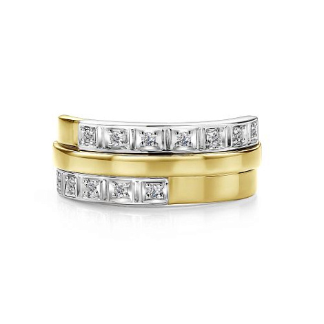 Inel din aur galben cu pietre Diamant