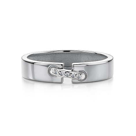 Inel din aur alb cu pietre Diamant