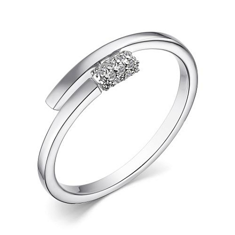 Inel din aur alb cu pietre Diamant