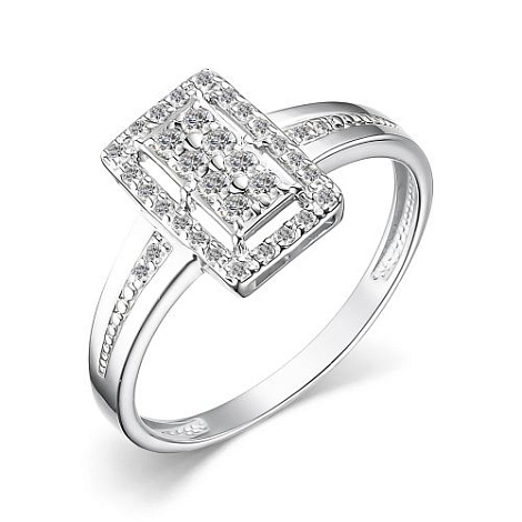 Inel din aur alb cu pietre Diamant