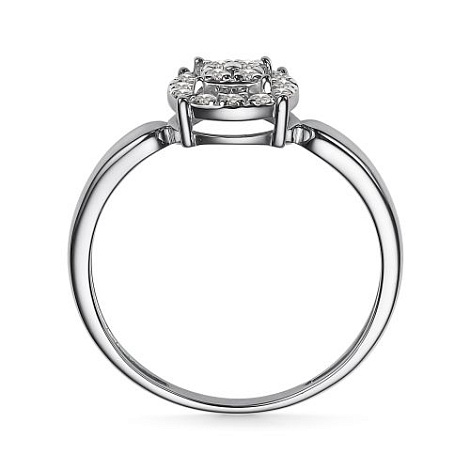Inel din aur alb cu pietre Diamant