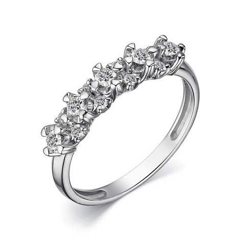 Inel din aur alb cu pietre Diamant